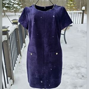 Tommy Hilfiger Blue Corduroy short sleeved Dress,  Size 12, EUC